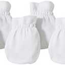 Burt's Bees Baby Baby Girls' Mittens, No-Scratch Mitts, 100% Organic Cotton, Set of 3