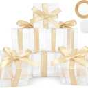 COTOPHER 120 Pcs Clear Favor Boxes, 2x2x2 Clear Gift Boxes Party Favor Boxes Mini Transparent Cube Macaron Boxes Candy Boxes for Wedding Favors Baby Shower