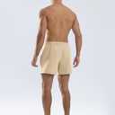 APTRO Men's Shorts Casual Hybrid Athletic 5'' Shorts Big Pockets with Adjustable Waist Khaki XL (XL)