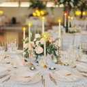 Homemory 12 Pcs Flameless Taper Candles with Remote Timer Dimmer, 11 inches Ivory Taper Candles Battery Operated, Plastic LED Candlesticks with Flickering Flame for Halloween Christmas Church Wedding