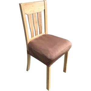 Chair Seat Covers Pack of 2 ,Removable Stretch Dining Chair Protector Cover Slipcover (Brown)