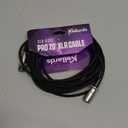 Kellards XLR-P20T Pro 20 ft XLR Microphone Cable, XLR Male to Female Cable 3-Pin Balanced Shielded Cable for Microphones, Mixers, Recording Studios, and Podcasts - Black