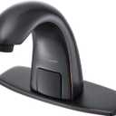 Charmingwater Touchless Bathroom Sink Faucet with Automatic Sensor, Motion Bathroom Faucet with Hole Cover Plate, Oil Rubbed Bronze