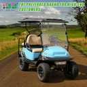 10L0L 4PCS Golf Cart Fender Flares for Yamaha G29, EZGO TXT/RXV, Club Car DS/Precedent - Heavy Duty ABS Plastic Mud Guards with Reflectors & Stainless Steel Hardware