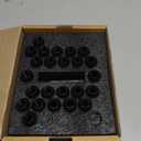 M14x1.5 Black Truck Lug Nuts, 24pcs for 6 Lug Wheels, 2" Tall Acorn Seat with Socket Key, Replacement for Chevy Silverado Tahoe GMC Sierra Ford F150
