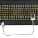 UTK Far Infrared Heating Pad for Back, 5X Deeper Pain Relief for Full Back, Thigh, Hip, Muscle, Hotter to 159, Weighted Electric Mat with Jade Tourmaline Stones, 21" x 38" Extra-Large Size