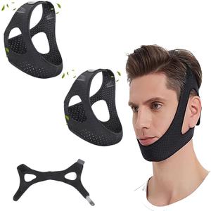 2 Pack Chin Strap for Sleeping, Adjustable Jaw Support Chin Strap to Keep Mouth Closed, Anti Snoring Devices Breathable and Durable, Snore Stopper for CPAP Users