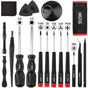 XOOL Nintendo Gamebit Screwdriver Kit, 17 in 1 Triwing Repair Tool Set for Switch, Joy-Con, Game Boy, NES SNES Wii DS GBA, 3.8mm 4.5mm Bit, Xbox PS Console