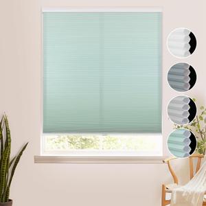 Homebox Cordless Cellular Shades for Home Office, Thermal Insulated Lighting Filtering Room Darkening Window Blinds, Honeycomb Shades for Windows Green 25" W48" H