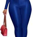 acelyn 2 Piece Outfits for Women Sexy Off Shoulder Tops Bodycon Flared Pant Sets Club Outfits Tracksuit (Small, 6009-blue)
