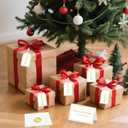 G2PLUS 5 Senses Gift Tags with String for Him and Her  Romantic White and Gold Gift Tags Set with Sense Greeting Card for Anniversary, Valentines Day, Birthday, Christmas