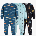 Gerber Baby Boys' Flame Resistant Fleece Footless Pajamas (3 Pack) 3T