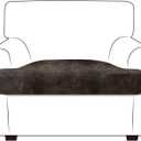 Leather Look Couch Cushion Covers Sofa Seat Slipcovers Sets Couches Furniture Protector for Sectional Armchair Loveseat Pets Kids Stretch Spandex Fabric (1 T-Cushion Armchair, Brown)