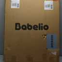 Babelio Baby Gate for Doorways and Stairs, 26-31" Pet Gate with Wide Walk Thru Door and Lock Indicator, No Drill Pressure Mounted Safety Gate with Double Lock and Self-Closing, White