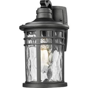 Darkaway Outdoor Porch Lights Wall Mount, Outside Light Fixtures Sconces Wall Lighting with Water Ripple Glass Waterproof Exterior Lights for Patio Yard House Hallway Doorway Garage, 11.81"