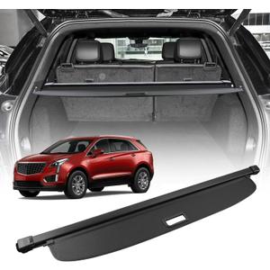Cargo Cover for Cadillac XT5 2025 - Tesmirror Retractable Cargo Cover Compatible with Cadillac XT5 2017-2025 Trunk Cover Rear Privacy Tonneau Cover for Cadillac XT5 Accessories