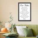 FZMHASLWW Our Father Prayer Wall Decor 24"X16" Bible Verse Scripture Inspirational Quotes Sign Christian Large Wood Framed Wall Hanging Art (Black