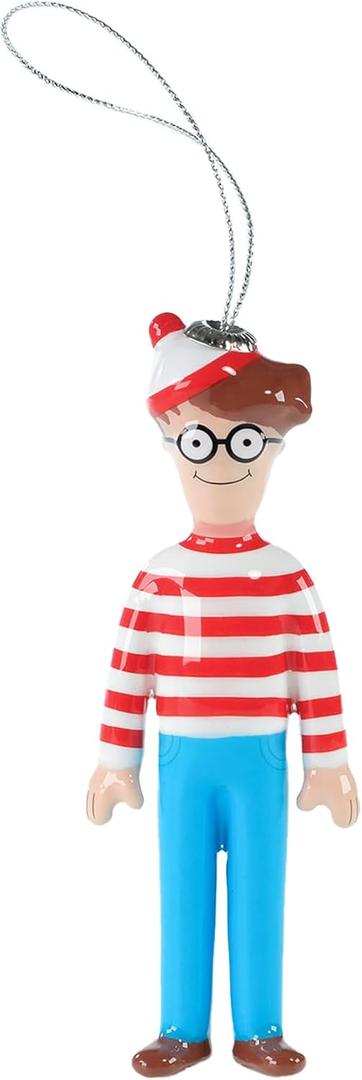 Where's Waldo 4.5" Christmas Tree Ornament, Indoor/Outdoor Decoration, Holiday Home Decor