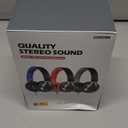 AC01 Over-Ear Headphones Wired, Passive Noise Isolating Corded Stereo Headsets with Mic Volume Control for Adults Teens 3.5mm for Chromebooks, Laptop, Computer, Tablets, Travel (Black Blue)