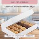 FC Meyer Bakery Boxes - Dozen Donut Box, Easy Pop-Up Design, Hold One Dozen Decorated Donuts, Muffins Or Pastries, Ideal for Sandwich Catering, Made In USA, Size 16 x 12 x 2.5 (Pack of 50)