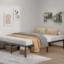 LUMUNANCE Metal Bed Frame Queen Size - 14 Inch Heavy-Duty Platform Bed Frame No Box Spring Needed, Easy Assembly, Noise-Free, Sturdy Mattress Foundation, Underbed Storage Space