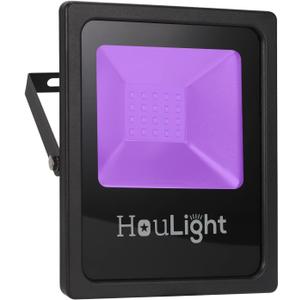 20W UV LED Black Light, HouLight High Power LED Blacklight IP65-Waterproof for Blacklight Party Supplies, Neon Glow, Glow in The Dark (Uv Led Wide Flood Light, 20 Watts)