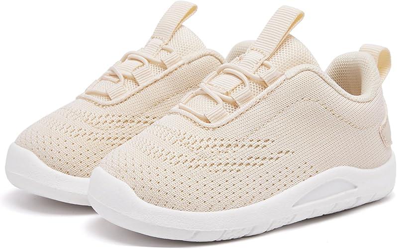 MORENDL Toddler Sneakers Baby Slip On Walking Shoes Non-Slip Breathable Boys & Girls Running Shoes Infant Tennis Shoes Pink Coral 12-15 Months Size 5