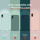 Cordking Designed for iPhone XR Case, Silicone Ultra Slim Shockproof Phone Case with [Soft Anti-Scratch Microfiber Lining], 6.1 inch, Tea Green