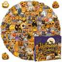 200 Pcs Halloween Stickers, Halloween Vinyl Stickers for Kids & Adults, Holiday Party Favors, Crafts & Gifts