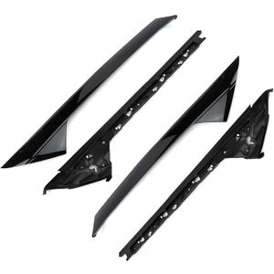 Outer & Inner Windshield A-Pillar Panel Molding Trim - Driver Left & Passenger Right Side - Compatible with 2011-2019 Ford Explorer Replaces 926-450 926-451 BB5Z-7803144-AA BB5Z-7803145-AA