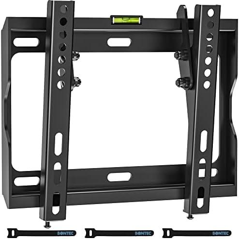 BONTEC TV Wall Mount Bracket, Fixed for 17-45 inch LED, OLED, LCD Flat Screen TVs up to 66lbs, Low Profile Ultra Slim Tilt Mount, Max VESA 200x200mm, Easy Installation, Fits 8" Wood Studs Set of 3