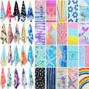 Newwiee 20 Pack Oversized Beach Towels Bulk 59" x 28" Soft Microfiber Sand Free Towels Absorbent Lightweight Quick Dry Assorted Vibrant Patterns for Hawaii Pool Travel Bath Outdoor Camping