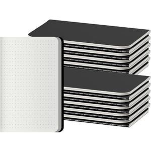 Dot Grid Pocket Notebooks, 20 Pack Mini Notebook Bulk, 3.5x5.5 inch, A6 Size Thick 80GSM Dotted Paper, Black Cover Small Journal for Men, Women, Work, Journaling & Business Notes