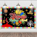 Pack Of 2 Wollmix Latino Hispanic Heritage Month Decorations Banner Spanish Classroom Backdrop Poster National American Photography Background Home Office Party Supplies Props Photo Studio Booth 70.8x43.3inch