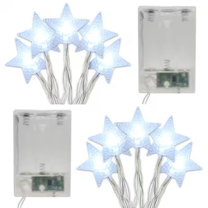 Battery Operated LED Mini Stars String Lights - Set of 2