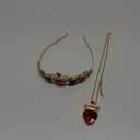 Descendant 4 Crown Red Crown with Black Hearts Descendant 4 Tiara Jewelry Set The Rise of Red Cosplay Queen of Hearts Costume for Teen Halloween