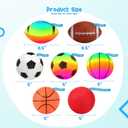 PlayZap 7-Piece Soft Ball Set for Toddlers & Kids - Includes 5” Playground Balls, Soccer, Football & Basketball - Great for Home, Yard, Pool, Classroom & Park for Boys & Girls Easter Gifts