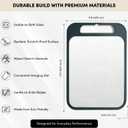 Double-Sided Stainless Steel Cutting Board (14x10In)  Metal Chopping Board for Kitchen, Easy to Clean, Dishwasher Safe, Durable & Hygienic