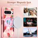 3 x for Google Pixel 8 Pro Case - Compatible with MagSafe Women Girls Cute Magnetic Protective Cover Girly Kawaii Strawberry Heavy Duty Shockproof Design for Google Pixel 8 Pro Phone Cases