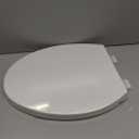 Elongated Toilet Seat, 18.5 Soft/Slow Close Oval (Oblong) Toilet Seat for Elongated Toilets, No-Slam Quiet-Close Lid, Easy-to-Install & Clean, Durable Never-Loosen White Plastic Seat