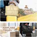 Lazebox 43" Travel Garment Bag with Accessories Zipper Pocket, Heavy Duty Suit Bag for Suits, Tuxedos, Dresses, Coats, Beige, 1 pack