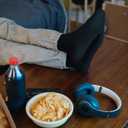 SERISIMPLE Viscose Bamboo Men's Breathable Quarter Thin Ankle High Socks - Comfort Cool Soft 5 Pairs (Large, Brown)