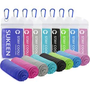 Sukeen Cooling Towel,Instant Evaporative Cooling for Sports,Yoga,Golf,Gym,Neck,Workout and More(40x 12) (Black/Green/Sky Blue/Lavender/Royal Blue/Rose Red/Gray/Lake Blue)