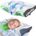 Derila King Size Neck Pillow for Sleeping, Cervical Pillow, Memory Foam Side Sleeper Pillows, Bed Contour Pillows for Back, Stomach Sleepers for Men 23.6x13.4x4.3 in