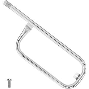 Uniflasy 60040 17 Inch Grill Burner Tube for Weber Q1200 Q1000 Q100 Q120 304 Stainless Steel Baby Q 386001 386002 516002, 516001, 50060001, 51060001 Gas Grills, for Weber Q Grill Parts 69957/41657