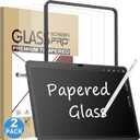 Esanik 2 Pack Like Paper Glass Screen Protector for Samsung Galaxy Tab S10 Lite/S10 FE/ S9 / S9 FE (11 inch) 9H Tempered Glass Film with Alignment Frame, Writing Like on Paper, Anti Glare
