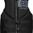 O'Brien Men's Traditional Neoprene Life Jacket, USCG Approved | USCG & Transport Canada Approved Vest with Front Hinge, Wide Armholes, Zip Closure, and Dual Adjustable Belts