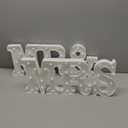 JUSTOTRY 6Pcs Mr & Mrs LED Light Up Letters, 6.2 Inch Shiny Freestanding Mr and Mrs Sign Lights for Marriage Anniversary Celebration Engagement Banquet Wedding Table Decoration (Warm White)