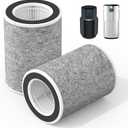 HP201 Replacement Filter Compatible with Shark HP200 HP300 Series HP201 HP202 HP302 HC501 HC502 Air Purifi-er MAX, 3-in-1 H13 True HEPA Filter, Part # HE2FKBAS, HE2FKBASMB, 2 Pack