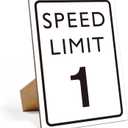 Race Car Birthday Decor, Speed Limit Sign, Fast One, Race Car Birthday Party Decorations, 811 Wooden Play Sign with Stand, Let's Go Racing Party Supplies for Boy Race Fans - LP062